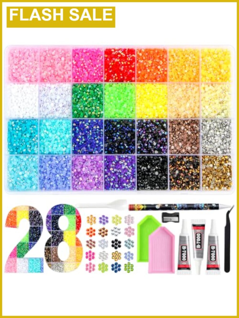Bedazzling Kit 40000 Pcs 3mm Rhinestones with Tools for DIY Crafts